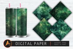 Green Galaxy Digital Paper Product Image 1