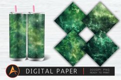 Green Galaxy Digital Paper Product Image 1