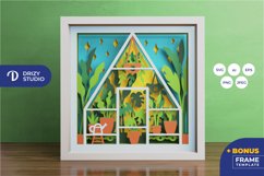 Green Garden House 3D Shadow Box - Green House 3D Light Box Product Image 1