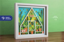 Green Garden House 3D Shadow Box - Green House 3D Light Box Product Image 2