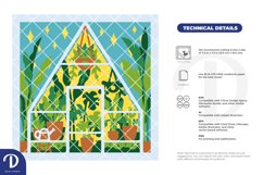 Green Garden House 3D Shadow Box - Green House 3D Light Box Product Image 4