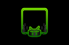 Green gradient frame with drum icon design Product Image 2