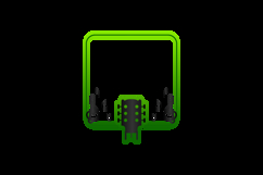 Green gradient frame with guitar icon design Product Image 2