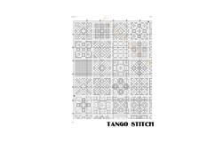 Green granny squares sampler easy cross stitch pattern - Tango Stitch