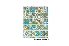 Green granny squares sampler easy cross stitch pattern - Tango Stitch