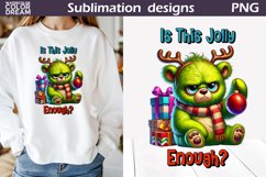 Funny Grumpy Bear T Shirt | Sarcastic Christmas Sublimation Product Image 1