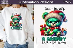 Funny Grumpy Bear T Shirt | Sarcastic Christmas Sublimation Product Image 1
