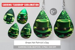 Earring Teardrop Hat Patrick's Day Product Image 1