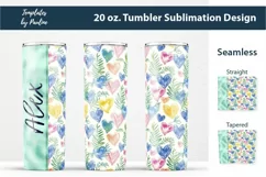 Teal Heart Add Your Name Tumbler Wrap for sublimation