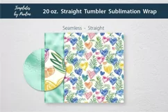 Turquoize Heart Add Your Name Tumbler Wrap for sublimation
