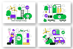10 Green Hydrogen Energy Illustration Product Image 2