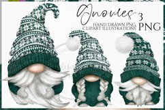 green knitted gnomes 
