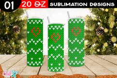 Colorful Knitted Christmas Tumbler Sublimation Bundle Product Image 3