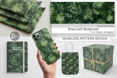 Digital Paper Green Leaf Background Product Image 1