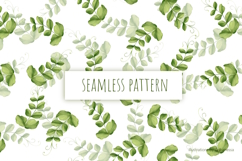 Fresh Green Leaves Seamless Pattern Product Image 1