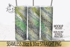 Green Leopard Skinny Tumbler Wrap PNG Milky Way Tumbler Bundle