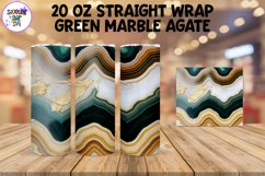 Green Marble Agate Sublimation Tumbler Wrap Product Image 1