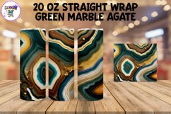 Green Marble Agate Sublimation Tumbler Wrap Product Image 1