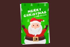 Green merry christmas and happy new year greeting card Product Image 1