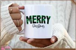 Plaid Merry Christmas PNG, Buffalo Plaid Merry Christmas png Product Image 6