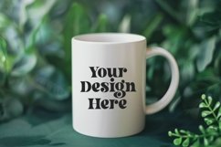 Green Nature Coffee Mug White Mockup Product Image 1