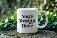 Green Nature Coffee Mug White Mockup Product Image 1