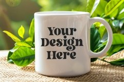 Green Nature Coffee Mug White Mockup Product Image 1