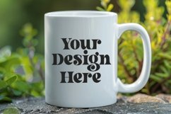 Green Nature Coffee Mug White Mockup Product Image 1