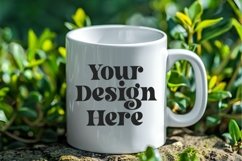 Green Nature Coffee Mug White Mockup Product Image 1