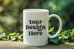 Green Nature Coffee Mug White Mockup Product Image 1