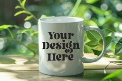 Green Nature Coffee Mug White Mockup Product Image 1