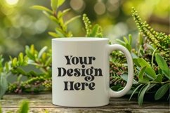 Green Nature Coffee Mug White Mockup Product Image 1