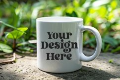 Green Nature Coffee Mug White Mockup Product Image 1