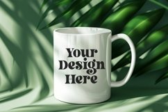 Green Nature Coffee Mug White Mockup Product Image 1
