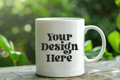 Green Nature Coffee Mug White Mockup Product Image 1