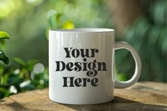 Green Nature Coffee Mug White Mockup Product Image 1
