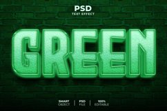 Green Neon Glow 3D editable text effect Product Image 1