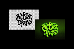 Green Neon Wall Text &amp; Logo Mockup Product Image 4