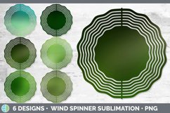 Bundle of six Green Ombre wind spinner sublimation designs