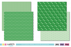 digital scrapbook pages in green tones