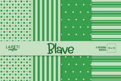 Green polka dot digital papers in two tones, perfect for crafts and scrapbooking.
