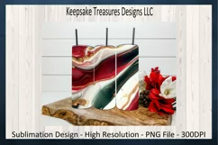 Christmas Red & Green 20oz Straight Tumbler & Car Coaster Product Image 4