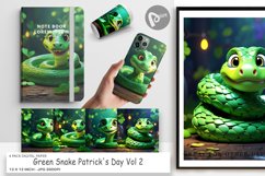 Digital Paper Green Snake Patrick's Day Product Image 1