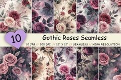 gothic rose pattern, dark floral paper, gothic digital paper, seamless rose pattern, vintage rose background, romantic floral design, black pink roses, moody floral texture, dark academia paper, gothic scrapbook paper, rose seamless tile, floral digital d