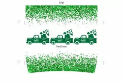 green truck st patricks day 40oz quencher tumbler sublimation full wrap high resolution transparant background