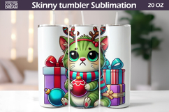 Christmas Green Animal Tumbler | Grumpy Cat Tumbler Product Image 1