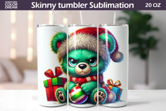 Christmas Green Animal Tumbler | Grumpy Dog Tumbler Product Image 1
