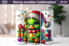 Christmas Green Animal Tumbler | Grumpy Duck Tumbler Product Image 1