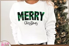 Plaid Merry Christmas PNG, Buffalo Plaid Merry Christmas png Product Image 3