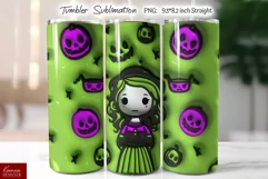 Halloween Cute Witch Girl|Seamless Puffy Tumbler Wrap Product Image 1